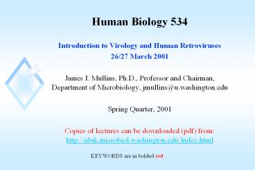 Human Biology 534