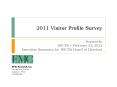 2011 Visitor Profile Survey PowerPoint PPT Presentation