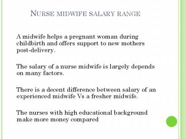 How Much Can A Midwife Earn?