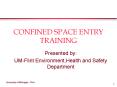CONFINED SPACE ENTRY TRAINING PowerPoint PPT Presentation