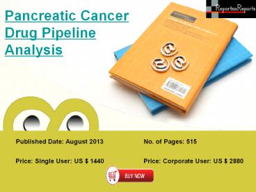 Pancreatic Cancer Drug Pipeline Industry Analysis