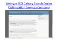 Webryze SEO Calgary Search Engine Optimization Services Company PowerPoint PPT Presentation