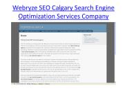 Webryze SEO Calgary Search Engine Optimization Services Company