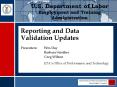 Reporting and Data Validation Updates PowerPoint PPT Presentation