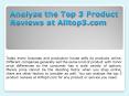 Analyze the Top 3 Product Reviews at Alltop3.com PowerPoint PPT Presentation