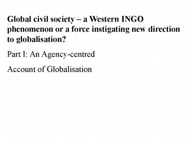 Global civil society 