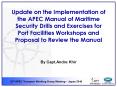 Update on the Implementation of the APEC Manual of Maritime Security Drills and Exercises for Port Facilities Workshops and Proposal to Review the Manual PowerPoint PPT Presentation