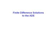 Finite Difference Solutions