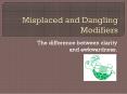 Misplaced and Dangling Modifiers PowerPoint PPT Presentation