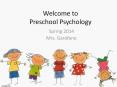 Welcome to Preschool Psychology PowerPoint PPT Presentation