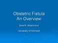 Obstetric Fistula An Overview PowerPoint PPT Presentation