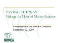 PAVING THE WAY: Making the Most of Market Realities PowerPoint PPT Presentation