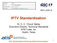 IPTV Standardization