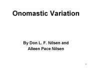 Onomastic Variation