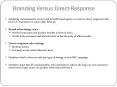 Branding Versus Direct-Response PowerPoint PPT Presentation