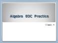 Algebra EOC Practice PowerPoint PPT Presentation