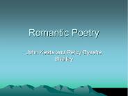 Romantic Poetry