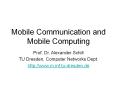 Mobile Communication and Mobile Computing PowerPoint PPT Presentation