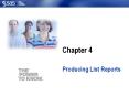 Producing List Reports PowerPoint PPT Presentation