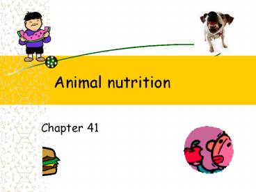 Animal nutrition