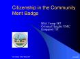 Citizenship in the Community Merit Badge PowerPoint PPT Presentation