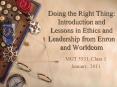 Doing the Right Thing: Introduction and Lessons in Ethics and Leadership from Enron and Worldcom PowerPoint PPT Presentation