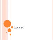 JAVA I/O