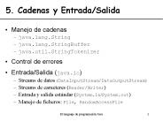 Manejo de cadenas