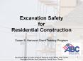 Excavation Safety for Residential Construction  Susan B. Harwood Grant Training Program PowerPoint PPT Presentation