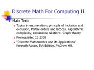 Discrete Math For Computing II