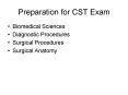 Preparation for CST Exam