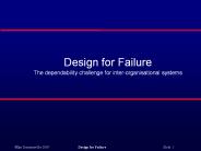 Design for Failure
