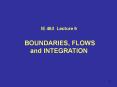 IE 463 Lecture 6  BOUNDARIES, FLOWS    and INTEGRATION PowerPoint PPT Presentation