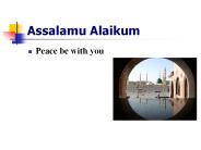 Assalamu Alaikum