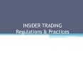 INSIDER TRADING Regulations PowerPoint PPT Presentation