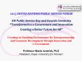2013 UNITED NATIONS PUBLIC SERVICE FORUM  UN Public Service Day and Awards Ceremony  PowerPoint PPT Presentation