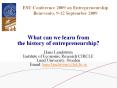 ESU Conference 2009 on Entrepreneurship Benevento, 9-12 September 2009 PowerPoint PPT Presentation
