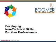 Developing Non-Technical Skills For Your Professionals