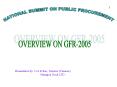 OVERVIEW ON GFR-2005 PowerPoint PPT Presentation