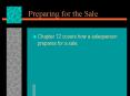 Preparing for the Sale PowerPoint PPT Presentation