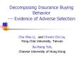 Decomposing Insurance Buying Behavior --- Evidence of Adverse Selection PowerPoint PPT Presentation