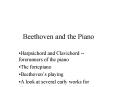 Beethoven and the Piano PowerPoint PPT Presentation