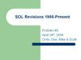 SOL Revisions 1995-Present PowerPoint PPT Presentation