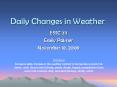 Daily Changes in Weather PowerPoint PPT Presentation