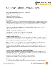 SAP HANA Interview Questions