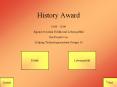 History Award PowerPoint PPT Presentation
