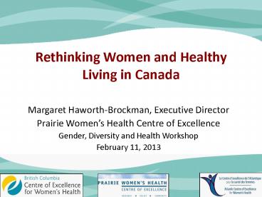 Rethinking Women and Healthy Living in Canada