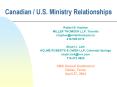 Canadian / U.S. Ministry Relationships PowerPoint PPT Presentation