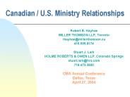 Canadian / U.S. Ministry Relationships