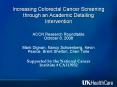 Increasing Colorectal Cancer Screening through an Academic Detailing Intervention PowerPoint PPT Presentation